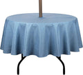 Outdoor Tablecloth Wrinkle-Free Stain Resistant Waterproof Polyester Fabric Table Cover with Zipper Umbrella Hole for Picnic/Party/Dinner/Patio Garden(60inch Round,Zippered,Water Blue)