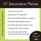 Briarwood Lane Tropical Leaves Large Planter