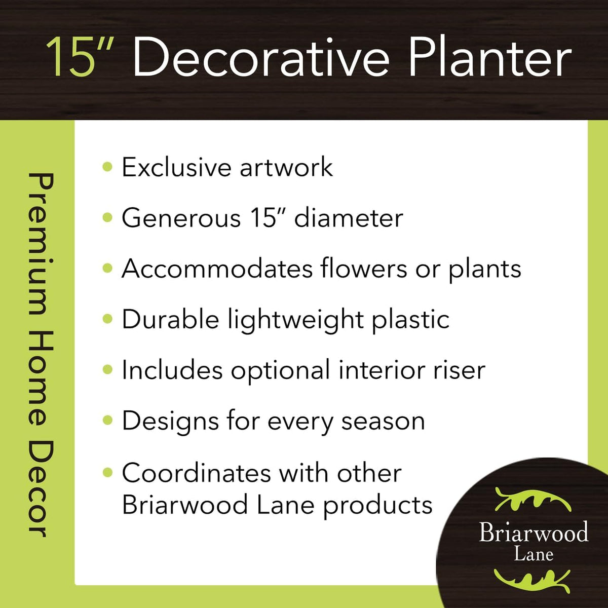 Briarwood Lane Tropical Leaves Large Planter