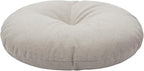 Bistro Chair Cushions 15 inch,Set of 2,Tufted Round Chair Cushions with Ties,15"x15"x4",Water Resistant Round Seat Cushion for Barstool Chairs,Patio Garden Kitchen Outdoor Furniture(Light Brown)