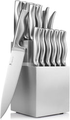 15-Piece Ultra Sharp Kitchen Knife Set with Wooden Block