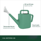 2 Gallon Resin Watering Can Outdoor,Offset Opening Mess-Free Refill