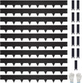 10-Pack Galvanized Steel Landscape Lawn Edging - 6.5 inch Height Black Powder Coated Bendable Metal Strips - Hammer-in Edge Border - Yard Pathway Divider 40 inch Each(33Ft Total), #LYLB65BK-US