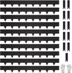 10-Pack Galvanized Steel Landscape Lawn Edging - 6.5 inch Height Black Powder Coated Bendable Metal Strips - Hammer-in Edge Border - Yard Pathway Divider 40 inch Each(33Ft Total), #LYLB65BK-US