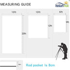 ISSUNTEX 10X20 ft Background Muslin Backdrop, Photo Studio, Collapsible High Density Screen for Video Photography and Television-White
