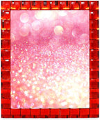 Isaac Jacobs Decorative Sparkling Red Jewel Picture Frame, Photo Display & Home Décor (8x10, Red)