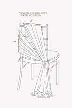 Ling's moment Wedding Chair Sashes Cover Aisle Decorations Draping Fabric Wrinkle-Free with Tie 16 Pcs Boho White Beige for Party Ceremony Reception Floral Arrangement Banquet Outdoor Decor