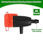 Garden Irrigation Dripper for 1/4" Drip Irrigation Tubing, 35 Pack Adjustable Drip Emitters Succulent Micro Watering Dripper for Individual Shrubs and Trees Irrigation System