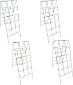 Garden Cucumber Trellis A-Frame Folding Plant Trellis 46 Inch by 18 Inch for Climbing Vegetables Flowers Green 4 Pack with Clips and Cable Ties