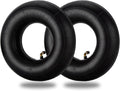 4.10/3.50-4" Inner Tubes, 2 Pack Heavy Duty 4.10 3.50-4/410/350-4 Replacement Tire Inner Tube with Bent Valve Stem for Wheelbarrow, Lawn Mower, Hand Truck, 4" Cart, Tractor, Dolly, Trailer, etc