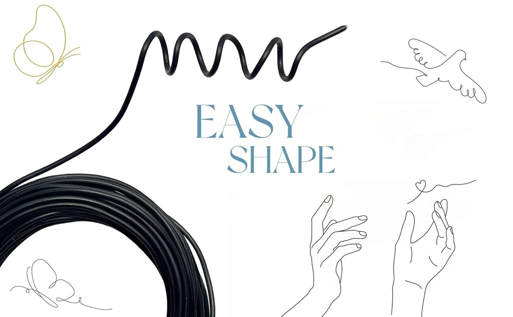 Bonsai Training Wire Black Floral Wire 10m/32.8feet Bonsai Training Wire Stems Anodized Aluminum Tree Wire for Plants Gardening Branch Fixing Horticulture Landscape,1mm