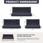 Porch Swing Cushions,Outdoor Cushions 3 Seater Replacement with Backrest, Waterproof Thickened Bench Cushion with Ties for Porch, Patio,Outdoor, Backyard and Garden (Navy Blue 47 * 40 in)