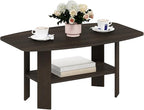 Furinno Simple Design Coffee Table, Dark Brown