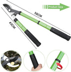 GARDENWORK Loppers for Tree Trimmer,Heavy Duty Branch Cutter,17-23"Extendable Garden Loppers with SK5 High Carbon Steel Blade,Chops Thick Branch Ease with 1.6" Diameter Cut Capacity