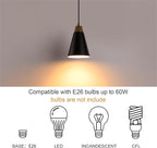 Dijiahua Black Kitchen Pendant Lighting Over Island 3 Pack,Small Modern Farmhouse Chandeliers with Hammered Metal Cone Shade,Mini Industrial Adjustable Cord Hanging Ceiling Lamp Fixtures Over Sink