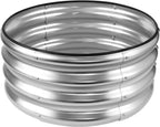 JERIA Raised Garden Bed,Galvanized Raised 2×2×1ft Planter Boxes Outdoor with Easy Assembly, Round Garden Bed for Vegetables, Fruits, Flowers