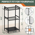 SPACECARE Garden Tool Organizer with Feet Up to 35 Long-Handled Tools Black