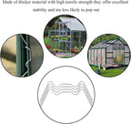 70 Pieces Stainless Steel Greenhouse Panel Clips Greenhouse Glazing Clips Wire Clip Thick Gauge Wire W Type Clip Stability High Tensile for Harbor Freight 2.95 inch/7.5cm