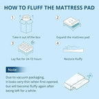 YUGYVOB Mattress Pad Extra Thick, Cooling, and Breathable Full Size Mattress Topper 8-21" Deep Pocket Soft Down Alternative Fill