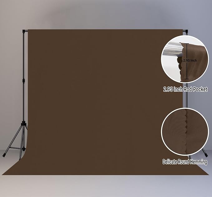 10x10FT Brown Screen Background for Photography,High Density, Wrinkle Resistant, Photo Video Studio Banner