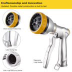 FANHAO Metal Garden Hose Nozzle Heavy Duty, 7 Adjustable Spray Patterns