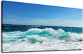 tigeridge Sea Beach Canvas Wall Art for Living Room Wall Decor Ocean Waves Canvas Pictures Blue Surfing Water Seagull Canvas Prints Artwork Office Home Wall Decorations Framed Ready to Hang 24" x 48"