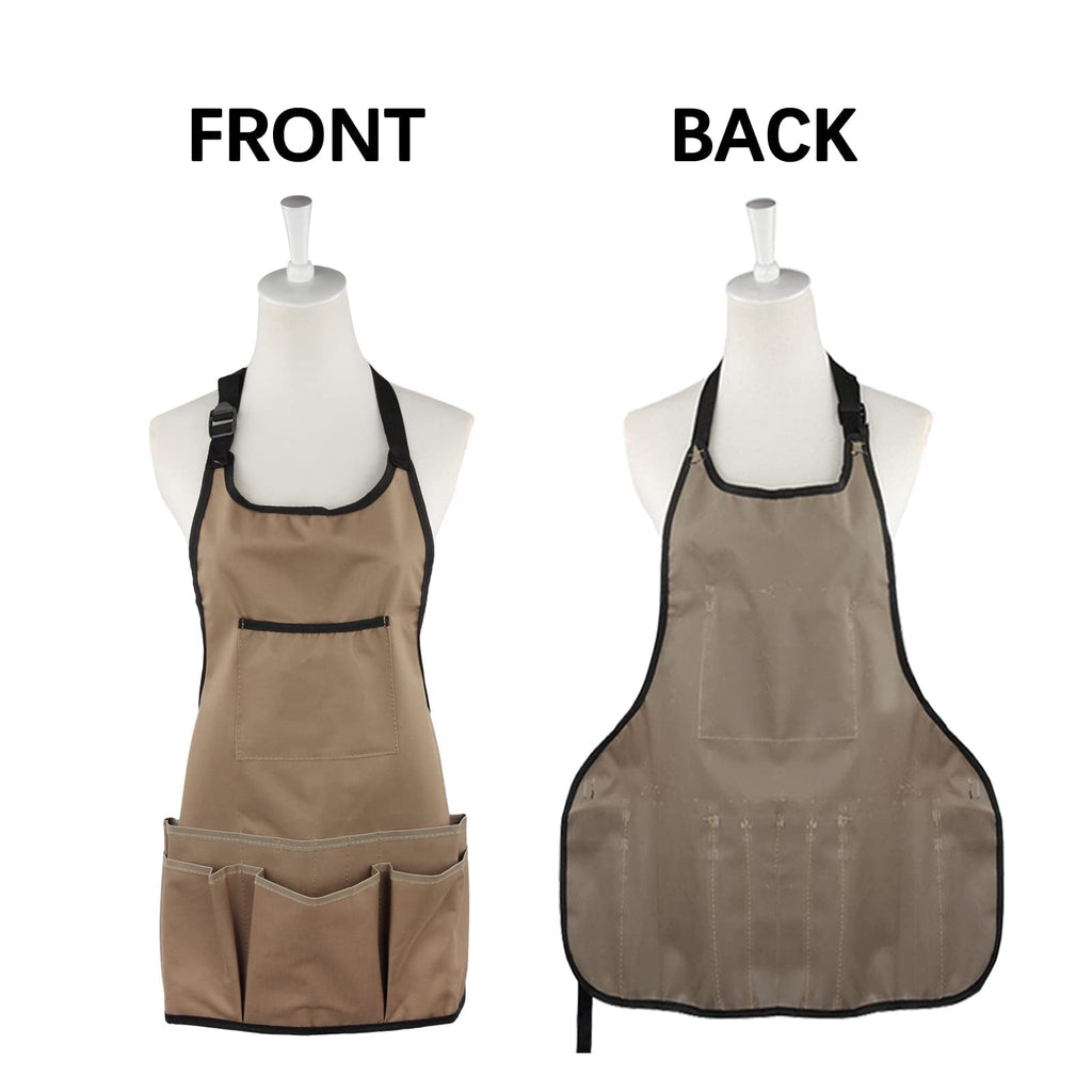 PATILWON Gardening Apron with Large Pockets for Women, 14 Pockets Waterproof Tool Apron, Work Apron Heavy Duty, Size M to XL