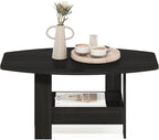 Furinno Simple Design Coffee Table with Storage Compartment, Espresso