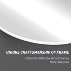 White Round 36 Inch Mirror,Circle Bathroom Vanity Mirror for Wall,Hanging Modern Tempered Glass Mirror for Entryway or Living Room