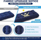 IPYNBAP Outdoor Bench Cushion, 59x18x5 Inch, Waterproof Bench Cushion for Outdoor/Indoor Furniture, Tufted Patio Bench Seat Cushion, Fade Resistant Outdoor Cushions for Porch Swing Couch, Navy Blue