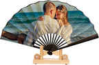 Decorative Folding Fans Personalized Fans Custom Fans Handheld Clack Fans for Line Dancing Customized with Picture Text, Fans Foldable for Line Dancing Wedding Saloon Cosplay Party Props
