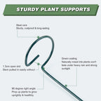 Joyhalo 12 Pack Plant Support Stakes 24 Inch, Plant Stakes, Flower Stakes with 24 Twist Ties, Garden Sticks for Plants Iris, Dahlia, Gladiolus, Amaryllis, Rose, Sunflower, Tomato, Sapling Etc