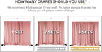AK TRADING CO. Polyester Backdrop Drapes Curtains Panels with Rod Pockets - Wedding Ceremony Party Home Window Decorations - Peach, 5 ft x 10 ft