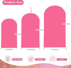 6.6FT Fuchsia Arch Backdrop Cover - Polyester Fitted Wedding Arch Stand Covers Round Top Chiara Arch Backdrop Cover for Birthday Party Banquet Photo Background Decoration