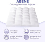 ABENE California King Size Mattress Topper for Back Pain Relief, Extra Thick Mattress Pad Pillowtop, Soft Plush Mattress Cover Bed Topper with Deep Pocket, Overfilled Down Alternative Filling, White