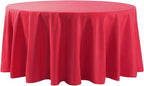 Cupuamon 120 inch Round Tablecloth Washable Polyester Table Cloth Decorative Table Cover for Wedding Party Dining Banquet（120 inch,Red）
