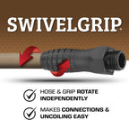Flexzilla Colors SwivelGrip Garden Hose 5/8 in. x 100 ft., Lightweight All-Weather Water Hose, Durable and Flexible, Leak-Free Connections, Brown Mulch