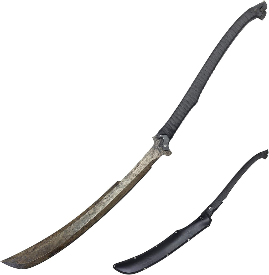 SV Handmade cast Manganese Steel Chopping Blade Sword, Full Tang, Outdoor, Hunting, Camping, Hiking, Survival, with Protective Cover, Multiple Styles to Choose from