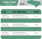 Hunter Green 6 Pack Polyester Table Cloth 60 x 102 Inch, Rectangle Tablecloths for 6 Foot Tables Washable Table Cloth for Party Wedding