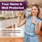 Roach Repellent, Cockroach Repellent Indoor, Pet Safe Roach Repellent, Natural Cockroach Repellents, Keep Roaches Out of Kitchen, 8P