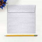 LUXPaper Square Invitation Envelopes | Peel & Press | 6" x 6" | Silver Metallic | 80lb. Text | 50 Qty