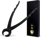 Wazakura Hand Forged Knob Bonsai Cutter Made in Japan 8-1/4 inch (210mm), Japanese Gardening Tools, Round Edge Concave Branch Cutter Black
