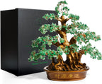 Natural Aventurine (1,300 Gemstone Count) Chakra Crystal Tree with Healing Properties - Home & Office Bonsai Feng Shui Money Tree Decoration for Luck, Success and Intelligence - 18"