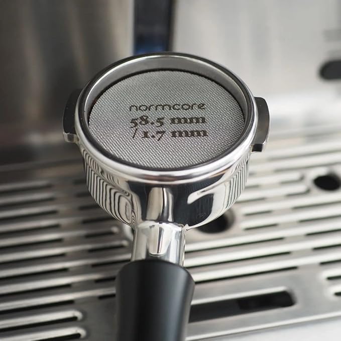 Normcore 58.5mm Puck Screen - Lower Shower Screen - Metal Coffee Reusable Filter for Espresso Portafilter Filter Basket 58mm - 1.7mm Thickness 150μm - 316 Stainless Steel