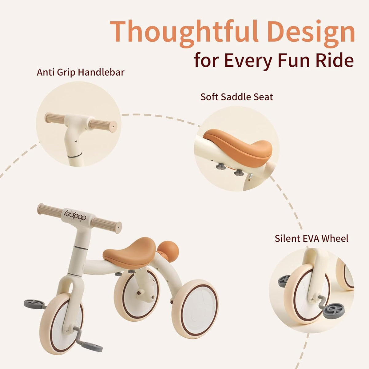 4-in-1 Toddler Tricycle with Adjustable Push Handle for 1-4 Year Old,Birthday Gift and Toy for Boys and Girls Removable Pedals Balance Bike&Scooter (Green)