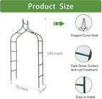 8.3 Ft H x 4.6 Ft W Metal Pergola Arbor for Various Climbing Plant Wedding Garden Arch Bridal Party Decoration Wide Arbor