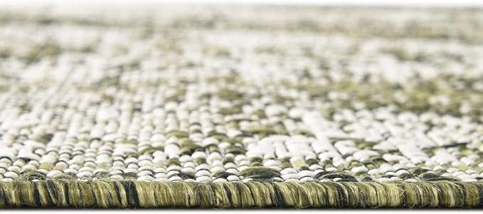Unique Loom Outdoor Traditional Collection Area Rug - Valeria (3' 3" x 5' 3" Rectangle, Green/ Light Green)