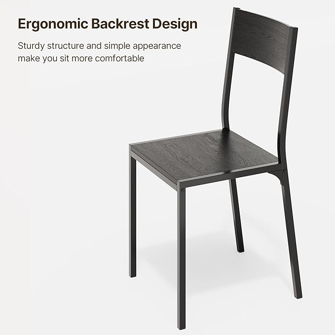 Gizoon Dining Table Set for 6 with Chairs, 7-Piece Kitchen Table Set for Small Space, Apartment, Kitchen, Dining Room, Space-Saving