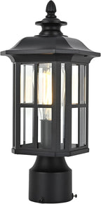 Outdoor Post Lights Outdoor Lamp Post Light Fixture Aluminum with Glass, Post Lamps Outdoor Light Posts for Outside Patio Yard Garden