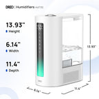 Dreo 6L Humidifiers for Bedroom, Smart Warm & Cool Mist for Large Room, 60Hr Quiet Runtime for Baby, Plant, Humidity Sensor, Indicator Light, 12H Timer, Google/Alexa, White